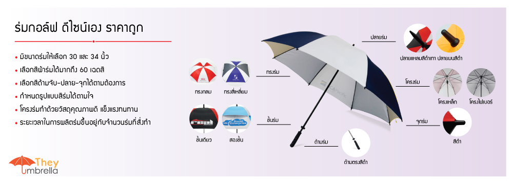 ร่มกอล์ฟ-ดีไซน์เอง-ราคาถูก