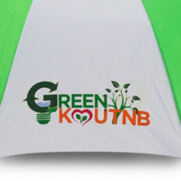 ร่มขนาดเล็ก 22นิ้ว สีขาวเขียว งานGreen